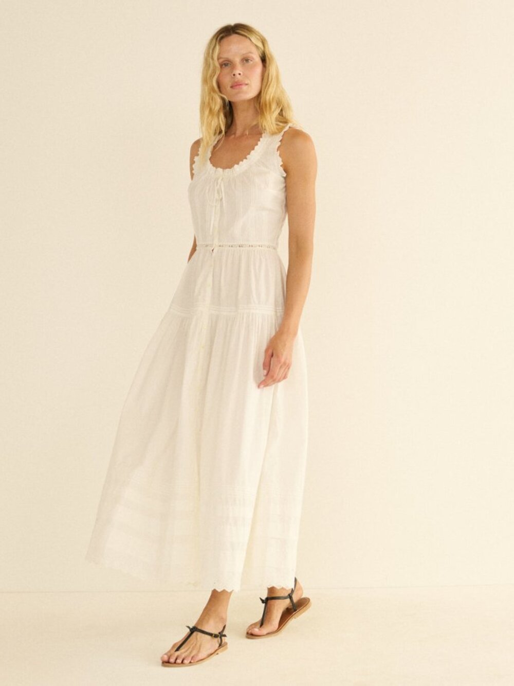 DOEN Hortense Dress in Salt L - Picture 2 of 16